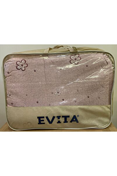 Evita Simay Nakışlı Kapitone Keten Yatak Örtüsü