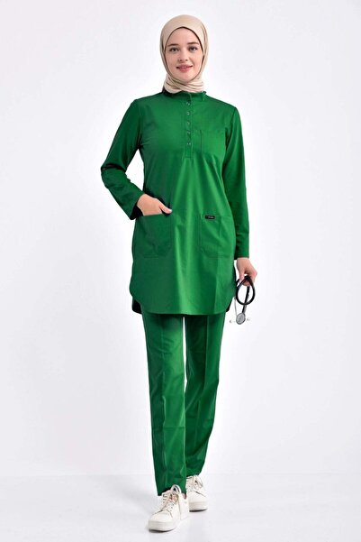 Owlet Medikal Costum Hijab Verde Chirurgical din Lycra