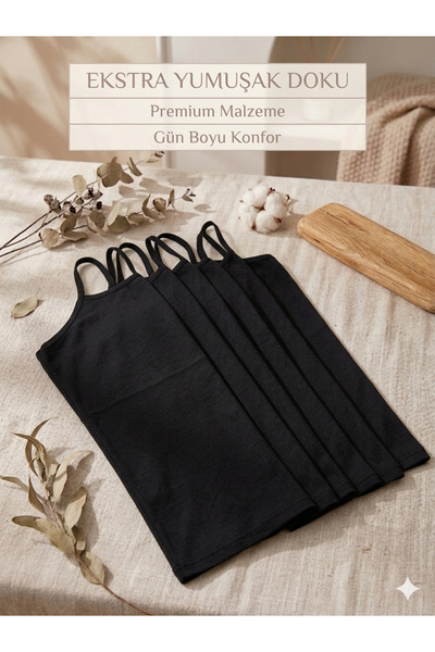 BEYAZTOPTAN Tricou din material respirabil cu bretele din șnur și volane, pac...