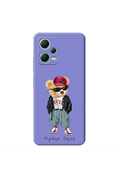 Other Xiaomi Redmi Note 12 Pro 5G Hip hop style Purple Colored Silicone TPU Θήκη