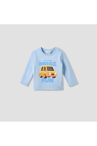 Juniors Crew Neck Long Sleeves T-shirt with Graphic Print