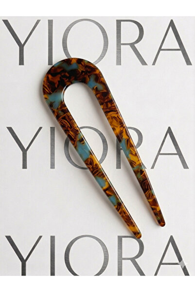 yiora Bone Luxury Acetate French Handmade U Model Bun Hairpin 13-14 cm