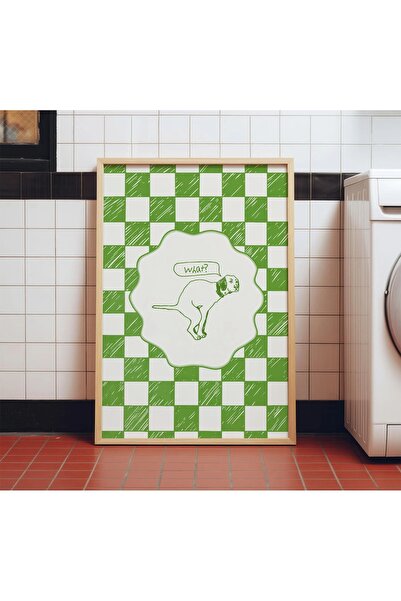 Creatick Design Banyo Tuvalet Duvar Tablosu Duvar Dekoru Doğal Ham Ahşap Çerç...