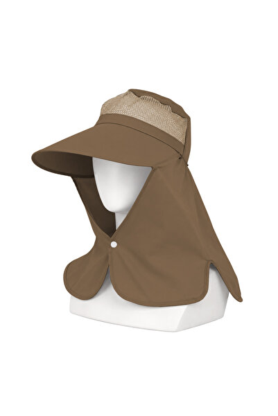 SAVEX Ense Korumalı Outdoor Şapka - Fileli - Kahve -