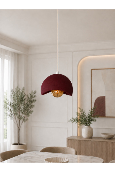 Ferisa Home Ampül Hediyeli Bordo Modern Dokulu Beton Görünüm Pinterest Tarzı ...