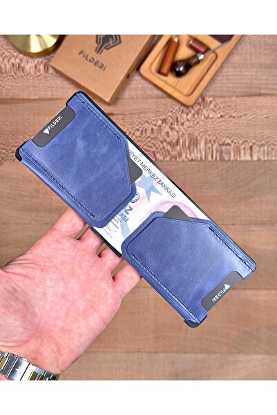 Fil Deri Viral Wallet Genuine Leather Minimal Design Wallet with Card and Mon...