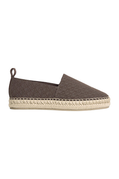 Calvin Klein Kadın / Kız Marka Logolu Günlük Kullanıma Uygun Kahverengi Espadril