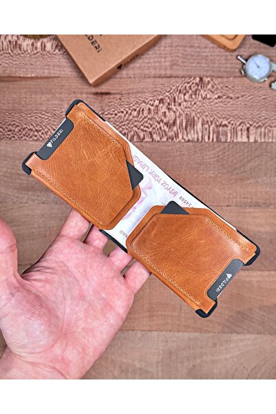 Fil Deri Viral Wallet Genuine Leather Minimal Design Wallet with Card and Mon...