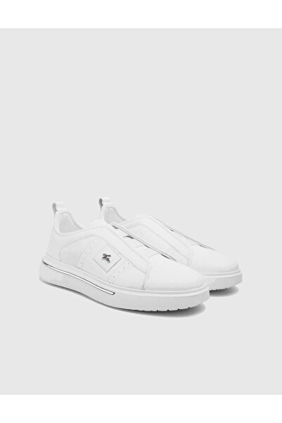 İLVİ Dorian Genuine Leather Men's White Sports Shoes