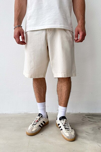 Flaw Wear Linen Shorts with Belt Accessory