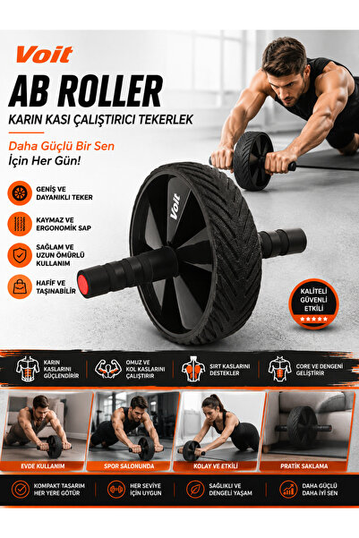 Voit Ab Roller Karın Kası Çalıştırıcı Egzersiz Tekerleği – Kaymaz Saplı Core ...