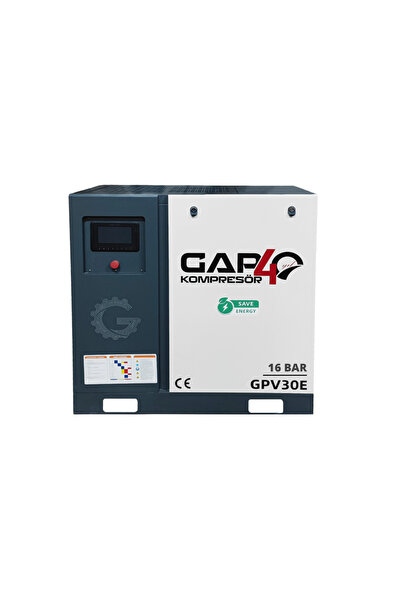 GAP KOMPRESÖR İnvertörlü Vidalı Hava Kompresörü 30 Hp 16 Bar 30 (TEK MAKİNE)