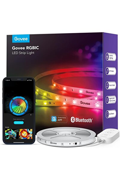 Govee RGBIC LED Strip Lights, 32.8ft Smart LED Lights for Bedroom, Bluetooth ...