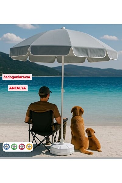 dogant özdoğanlar avm Plaj Bahçe Balkon ( GRİ ) Şemsiye +Bidon