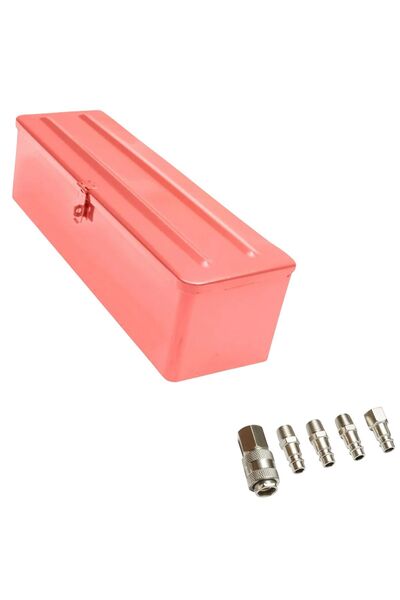 OEM Cutie depozitare tractor scule,masini agricole, L42x13x12 cm,rosu + Set 5...