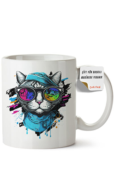 ET ERTAPASSAGE original creative designs Cat Design Printed Porcelain Mug (Do...