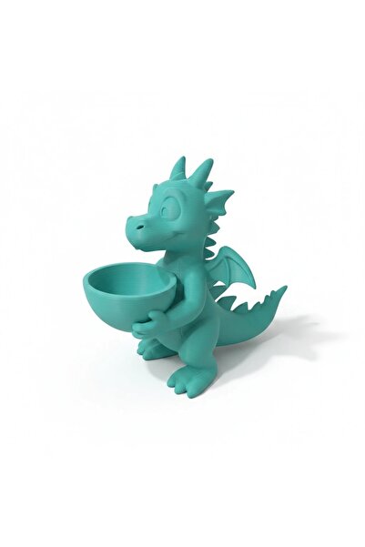 OEM Figurină Dragon Decorativă cu Bol, Suport Obiecte Mici, Imprimare 3D, 15 cm