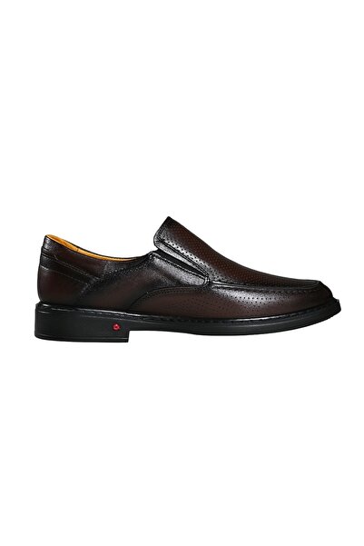 Pelle Siena men's breathable leather slip-on loafer shoe brown