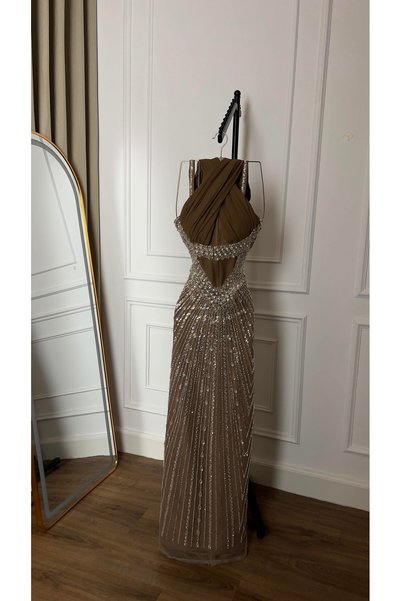 maria fashion Embroidered evening dress