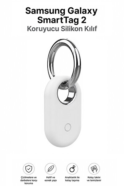 CONOCER Samsung Galaxy SmartTag 2 Uyumlu Silikon Koruyucu Kılıf Anahtarlıklı ...