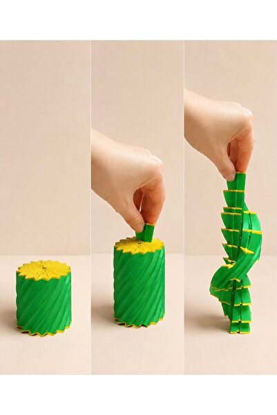 Kinetik Spiral Stres Oyuncağı - Sihirli Teleskopik Fidget Toy - Odaklanma Küpü