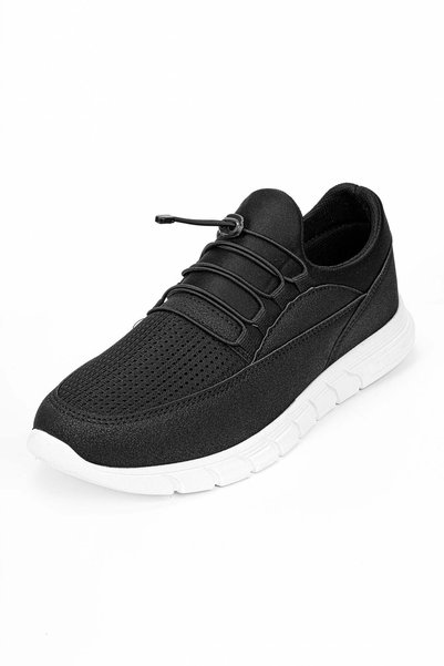 Byterre Black and white men's knitwear casual sports shoes