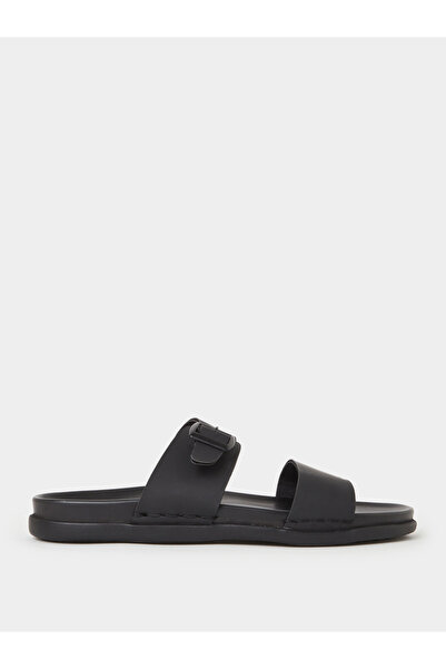 Styli Men Solid Buckled Flat Sandals