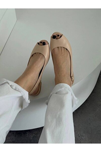 moopi Slingback Sandalet / Önü Açık Babet / Günlük Ayakkabı
