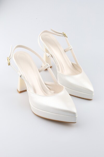 moon glow Women's Platform Heeled Bridal Shoes Stylish Bridal Wedding Shoes 1...