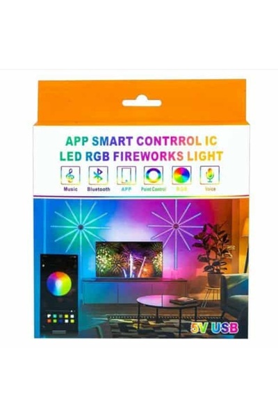 GENERIK شريط إضاءة LED للألعاب النارية، شريط إضاءة ذكي RGB