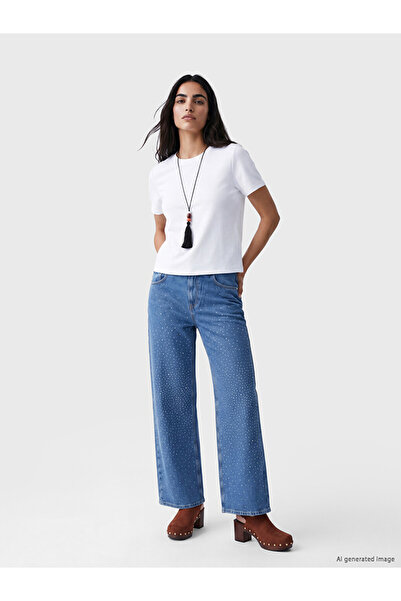 LC Waikiki Indigo Wideleg Stone Women's Jeans
