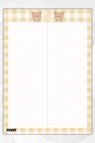 Ficksy A4 Notepad Checkered Notebook - 50 Sheets - Memopad - Notepad - Notepa...
