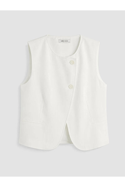 LC Waikiki White Crew Neck Women's Classic Vest