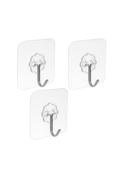OEM Cârlige Autocolante Decorative, Seethrough, 6x6cm, 6cm, 3