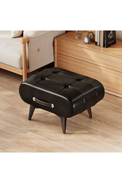 FLYPRO Small Footstool with Handle, Under Desk Footrest, Modern Foot Rest wit...