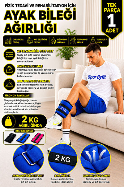 Spor Byfit 2 kg Sand Wrist Weight for Physical Therapy Rehabilitation Strengt...