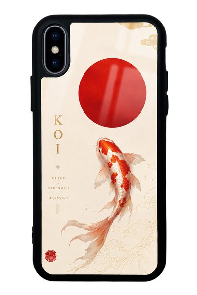Spoyi iPhone X - XS Minimal Koi Grace Design Glossy Phone Case