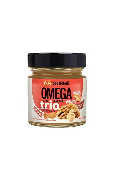 Pol's Gurme Omega Trio Çıtır Parçacıklı Ceviz Badem Fındık Kreması 210 gr