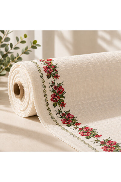PAZARSEN Cross-Stitch Embroidered Fabric 100% Cotton Monika Buldan Fabric 210...