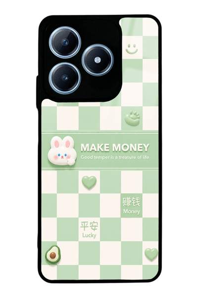 Spoyi Realme C63 Green Make Money Design Glossy Phone Case