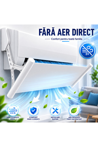 OricareFain Deflector aer conditionat extensibil, Unghi reglabil, Universal, ...