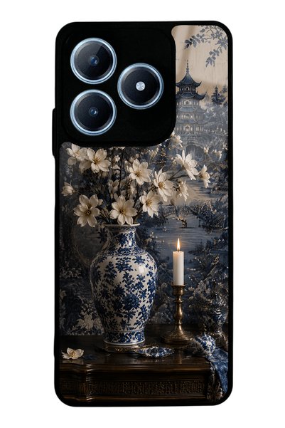Spoyi Realme C63 Blue Pagoda Elegance Design Glossy Phone Case