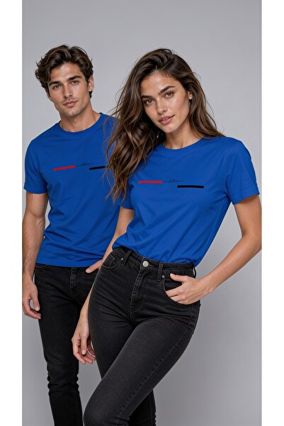 TREND EMMODA Tricou unisex pentru femei/bărbați cu imprimeu cu gât rotund