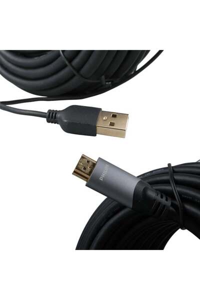 Philips Swl6122B/93 4K 60 Hz 15 Meters HDMI Video Cable with USB Power Cable