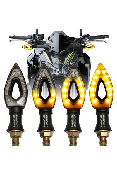 JMT Set 4 Semnalizatoare LED moto, JMTBNO, Secvențiale E-Approved, 12V, Imper...