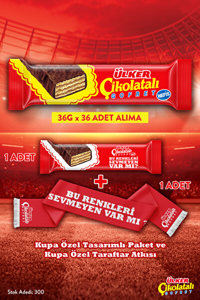 Ülker Çikolatalı Gofret - Kupa Özel Taraftar Atkısı ve Tasarımlı Paket Hediye...