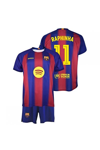 FC BARCELONA Echipament complet Raphinha 2025/26, tricou si sort, rosu/albast...