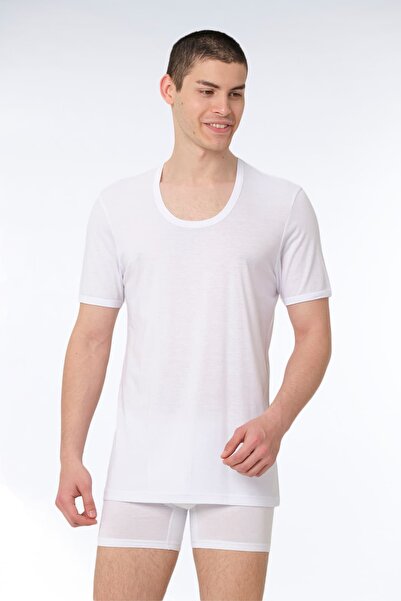 FSM1453 Men's Cotton Modal Short Sleeve Undershirt 6-Piece - 467-(406)