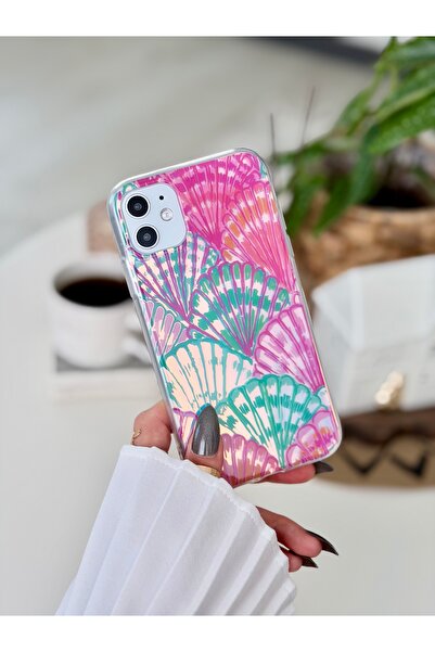 Go Aksesuar Iphone 11 UYUMLU Deniz Kabuğu Renk Geçişli Parlak Silikon Korumal...