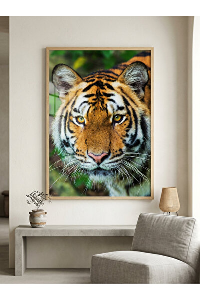 bestablo Portretul Tigrului Nobil |   Tablou din lemn înrămat |   Decor pentr...
